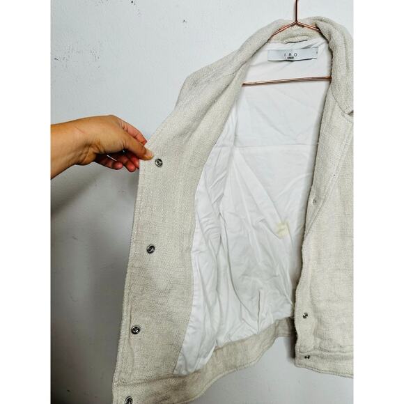 IRO Off-White Linen Blend Dropped Sleeves Oversized IIija Jacket size 42 - Picture 7 of 16